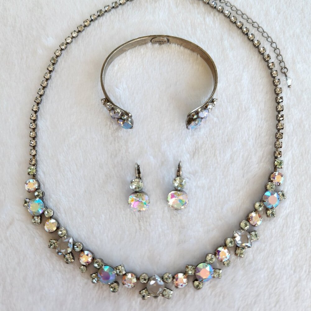 Sorrelli Crystal Jewelry "Rainbow Quartz" Necklace, Bracelet & Earrings Set